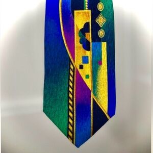 Napoleon Multicolor Geometric Men's Silk Tie